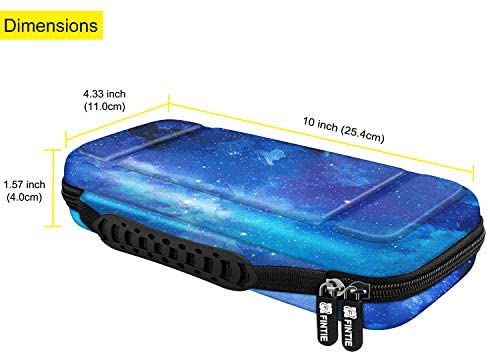 Fintie Carry Case for Nintendo Switch - [Shockproof] Hard Shell Protective Cover Travel Bag w/10 Game Card Slots, Inner Pocket for Nintendo Switch Console Joy-Con & Accessories, Starry Sky