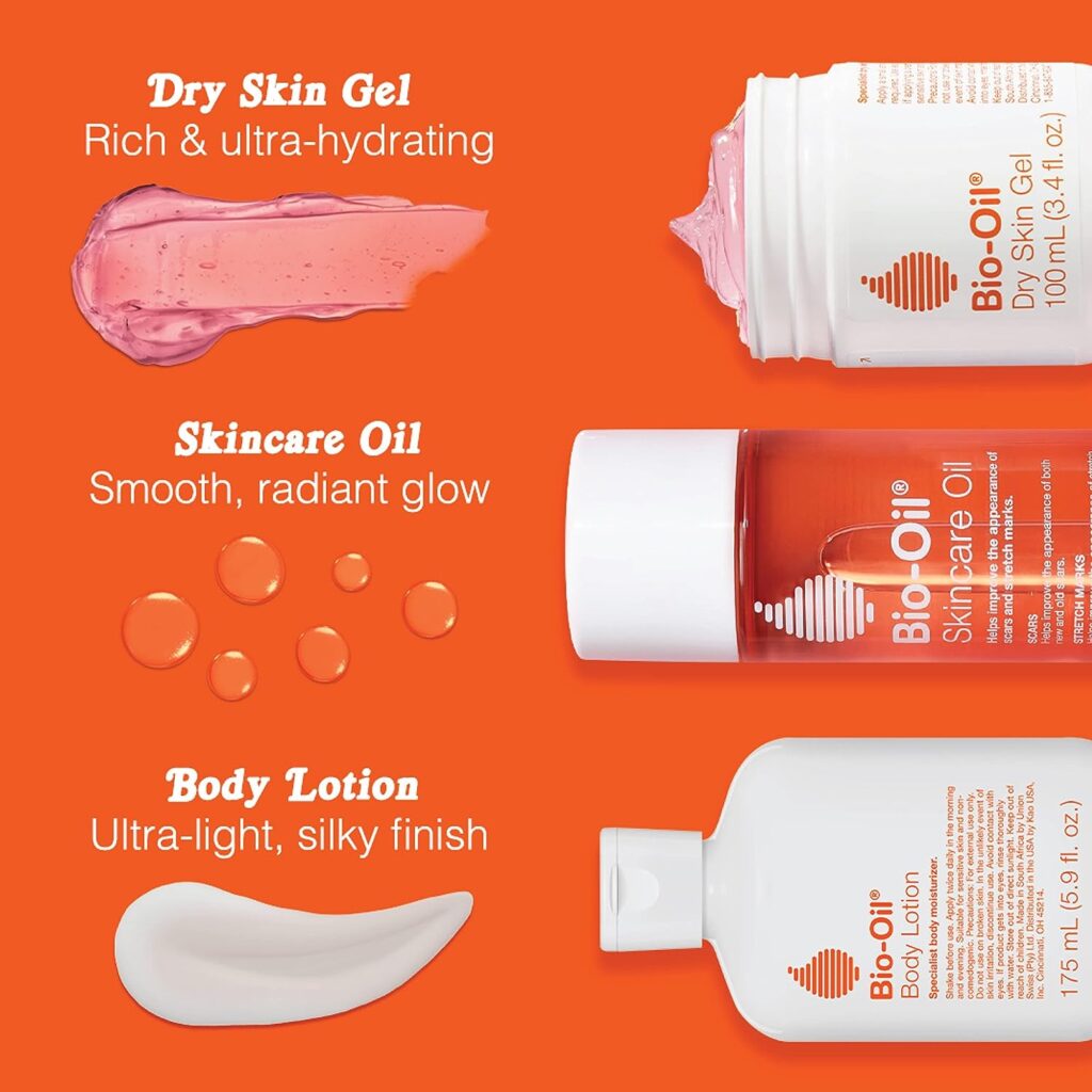 Bio-Oil Skincare Body Oil, Vitamin E, Serum for Scars  Stretchmarks, Face  Body Moisturizer, 2 oz, All Skin Types