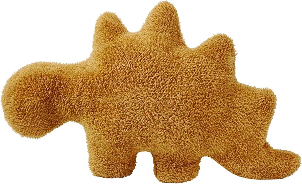 Isaacalyx Stegosaurus-18 inch Dino Chicken Nugget Plush, Soft Dinosaur Chicken Nuggets Pillow for Birthday Gifts, Dinosaur Theme Party Decorations (Dino-D)