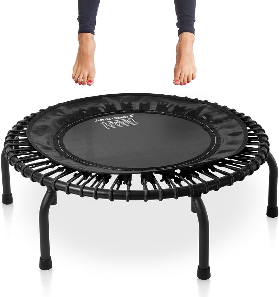 JumpSport 220 in-Home Cardio Fitness Rebounder, 39-inch | Mini Trampoline with Arched-Legged  Videos Included | Safe, Sturdy and Low-Impact | DVD and Free 60-Day Streaming