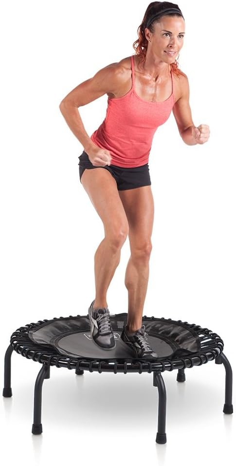 JumpSport 220 in-Home Cardio Fitness Rebounder, 39-inch | Mini Trampoline with Arched-Legged  Videos Included | Safe, Sturdy and Low-Impact | DVD and Free 60-Day Streaming