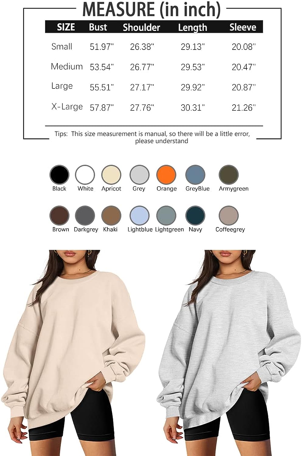 Trendy Queen Oversized Sweatshirts for Women Fleece Hoodies Crewneck Pullover Comfy Sweaters Clothes Fall Winter Fashion 2023
