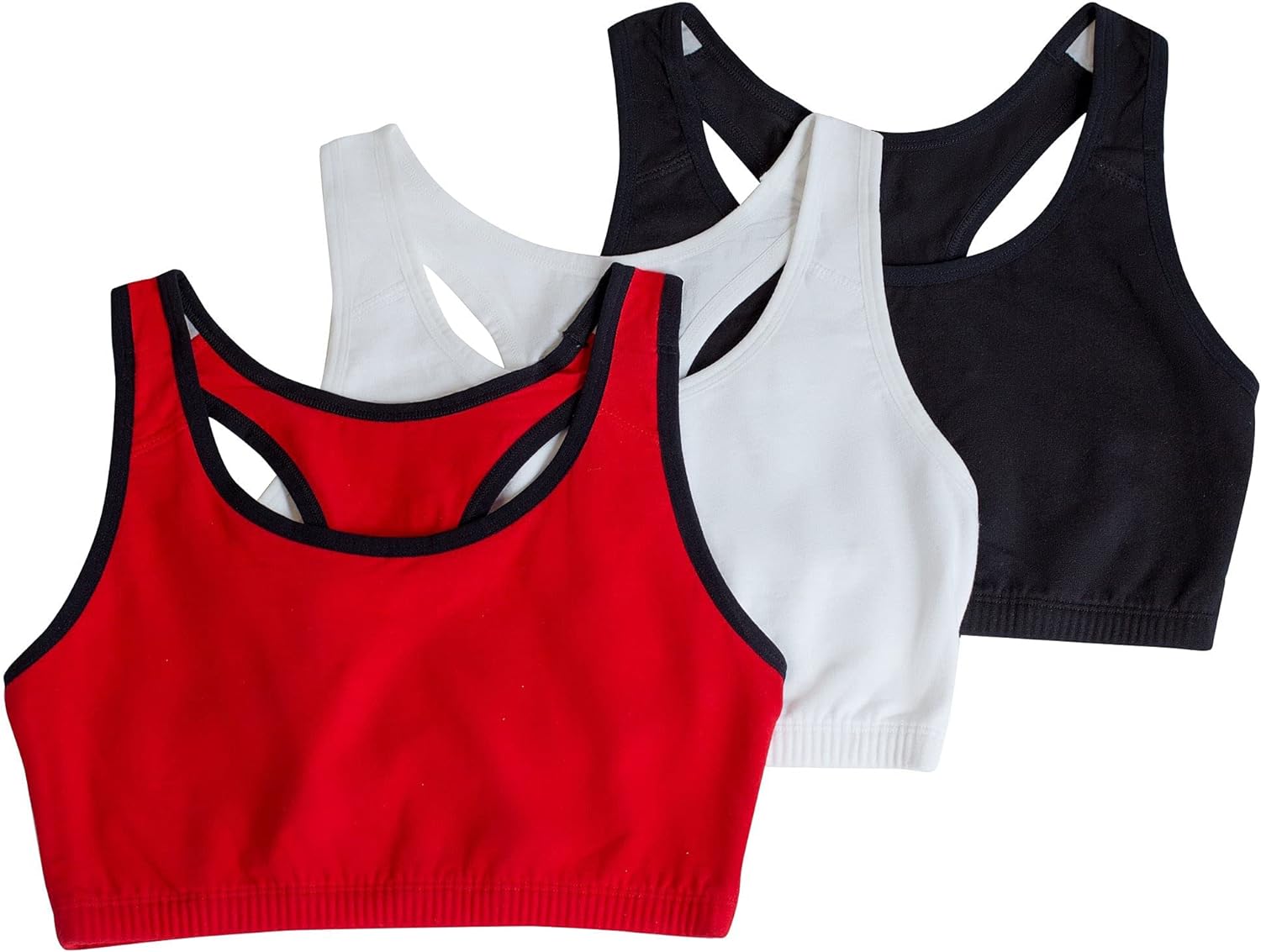 Fruit of the Loom Womens Built Up Tank Style Sports Bra Fashion Colors