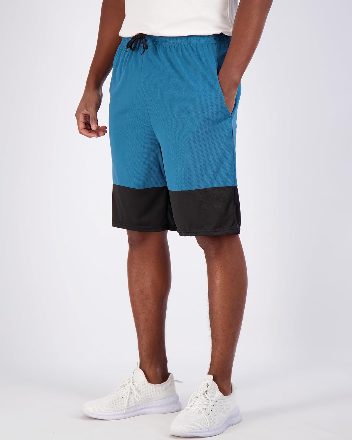 Real Essentials 5 Pack: Mens Mesh Athletic Performance Gym Shorts with Pockets (S-3X)