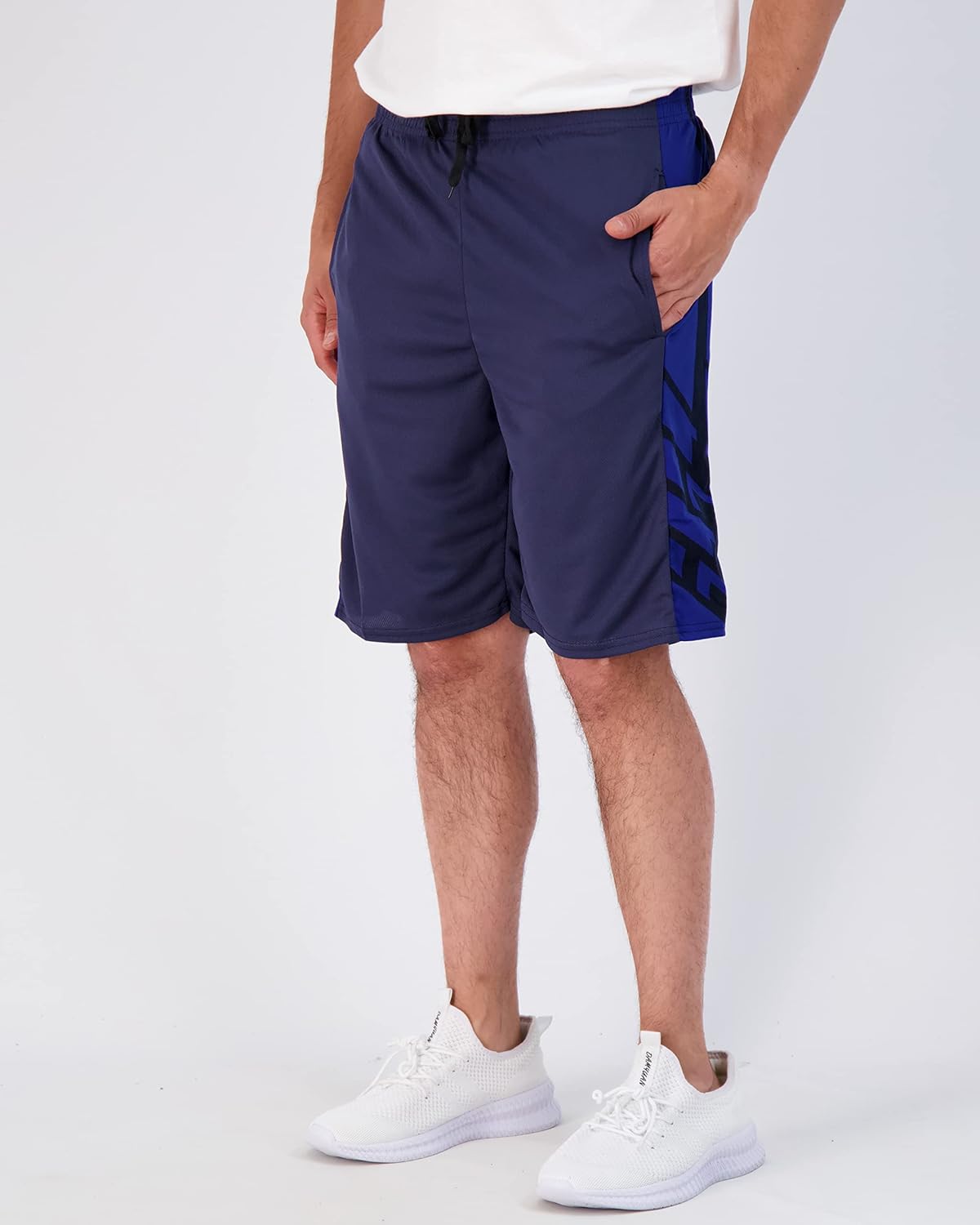 Real Essentials 5 Pack: Mens Mesh Athletic Performance Gym Shorts with Pockets (S-3X)