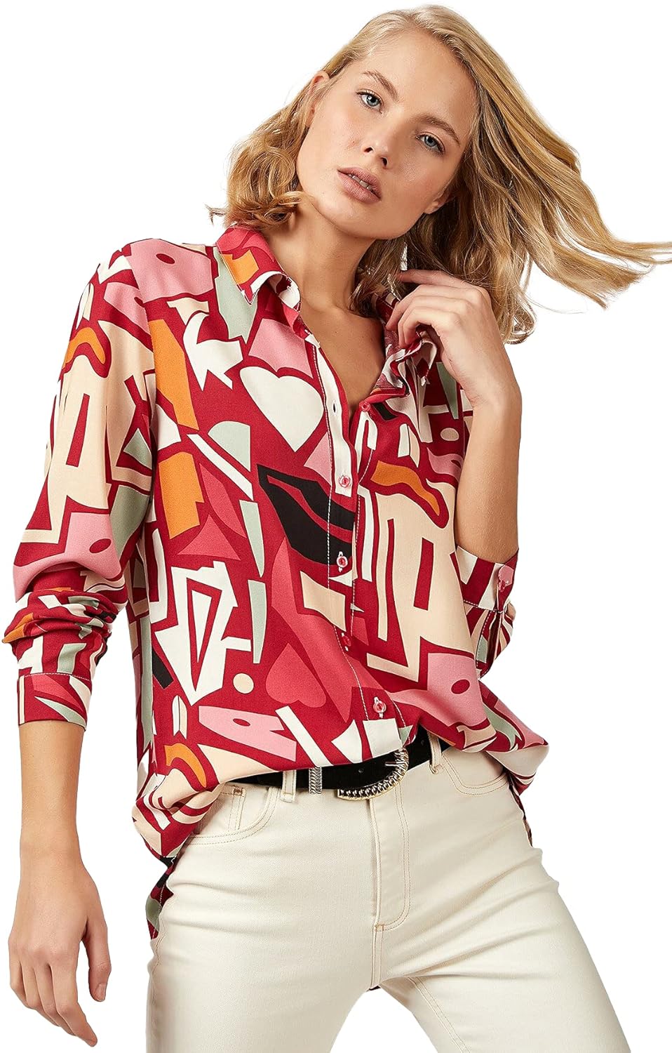Blouses for Women Fashion, Long Sleeve Button Down Shirts Dressy Casual Tops