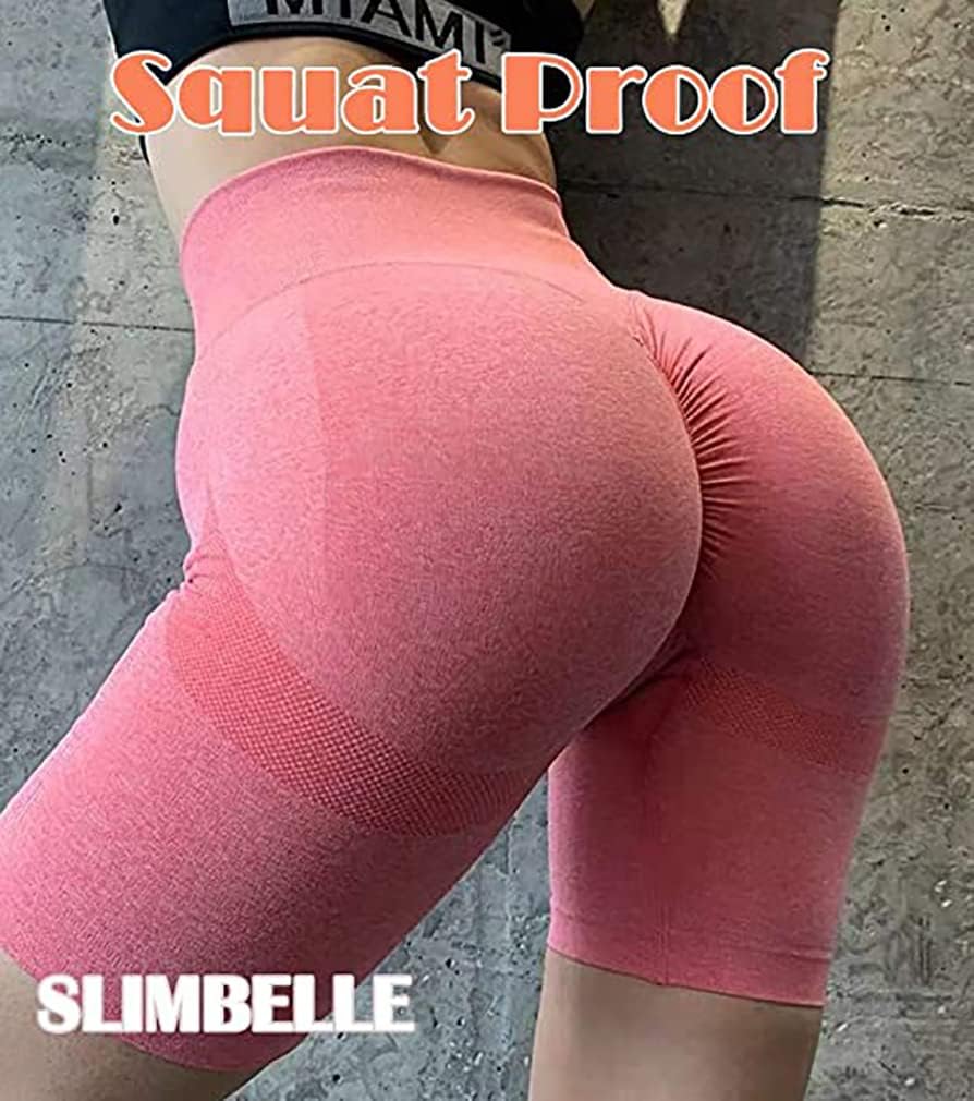 OQQ Womens 3 Piece Butt Lifting Yoga Shorts Workout High Waist Tummy Control Ruched Booty Pants