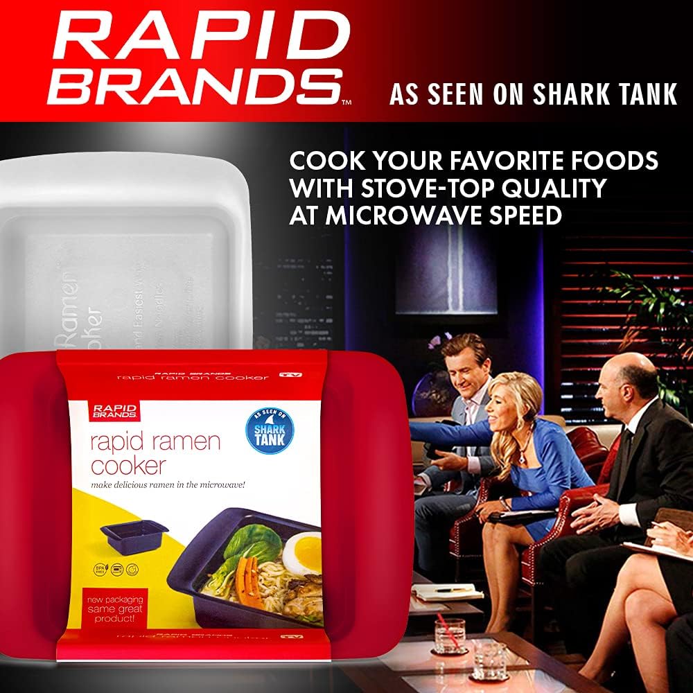 Rapid Ramen Cooker | Microwavable Cookware for Instant Ramen | BPA Free and Dishwasher Safe | Perfect for Dorm, Small Kitchen or Office | Black