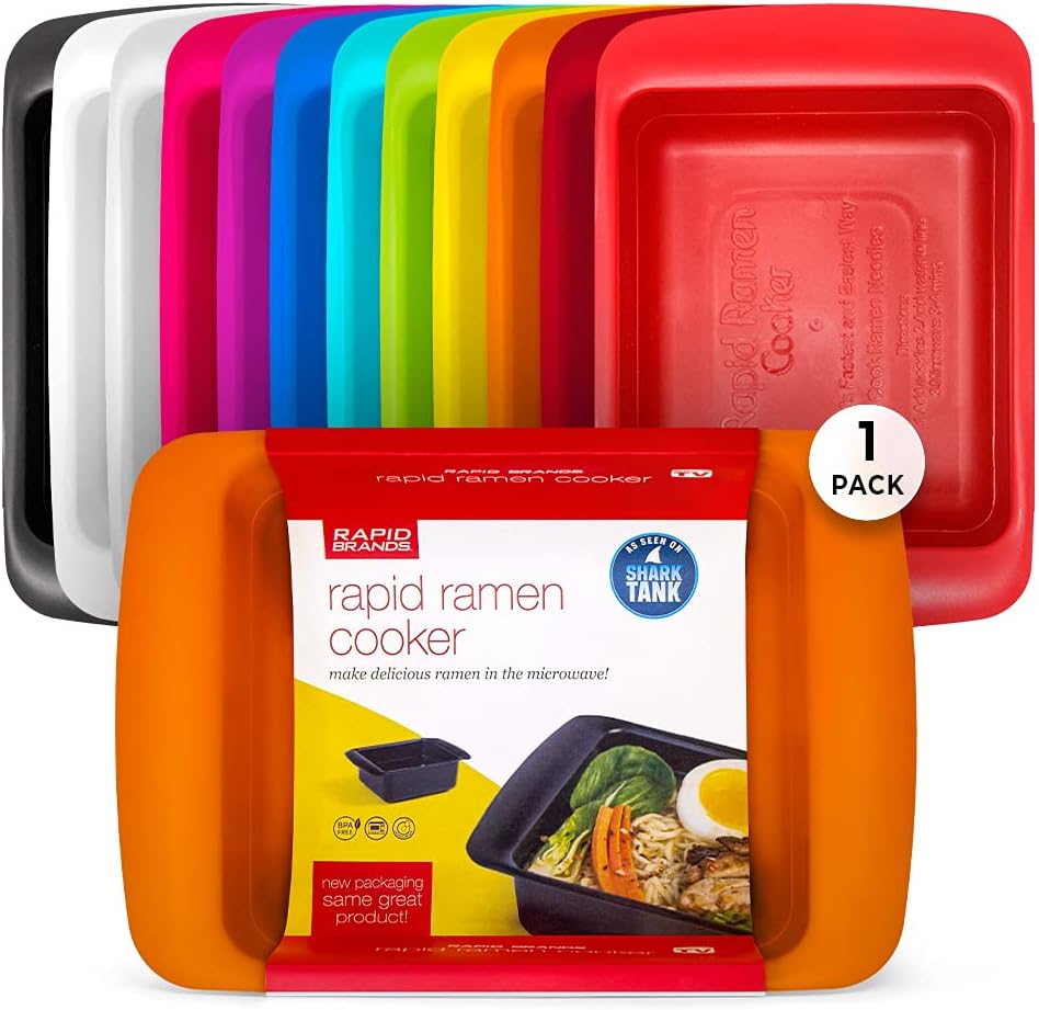 Rapid Ramen Cooker | Microwavable Cookware for Instant Ramen | BPA Free and Dishwasher Safe | Perfect for Dorm, Small Kitchen or Office | Black