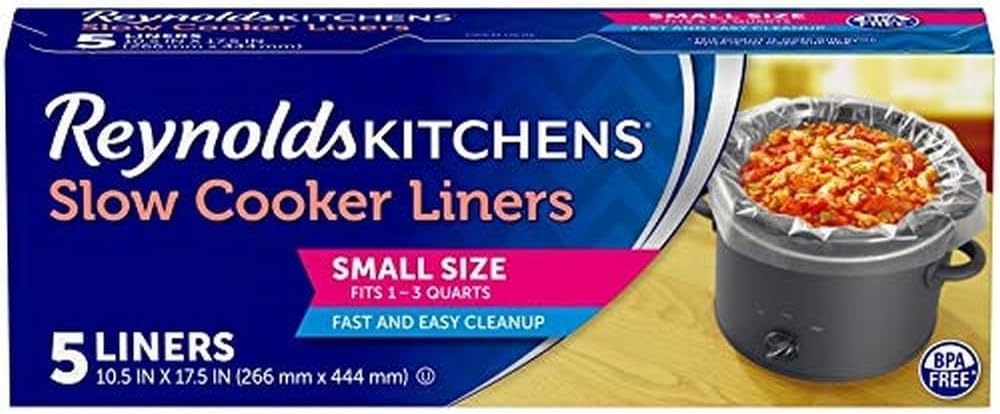 Reynolds Kitchens Slow Cooker Liners, Small (Fits 1-3 Quarts), 5 Count