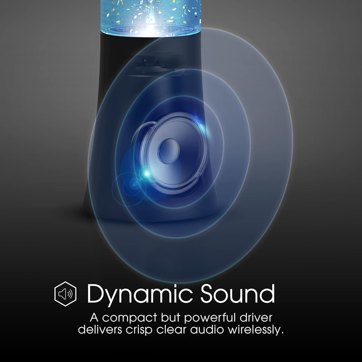 ART+SOUND Vortex Tornado TWS Bluetooth Speaker, 7 LED Light Show, Portable Speaker, Tornado Feature, Connect 2 Speakers at a Time, Bass Boosted, Home and Outdoor Speaker, Rechargeable Speaker