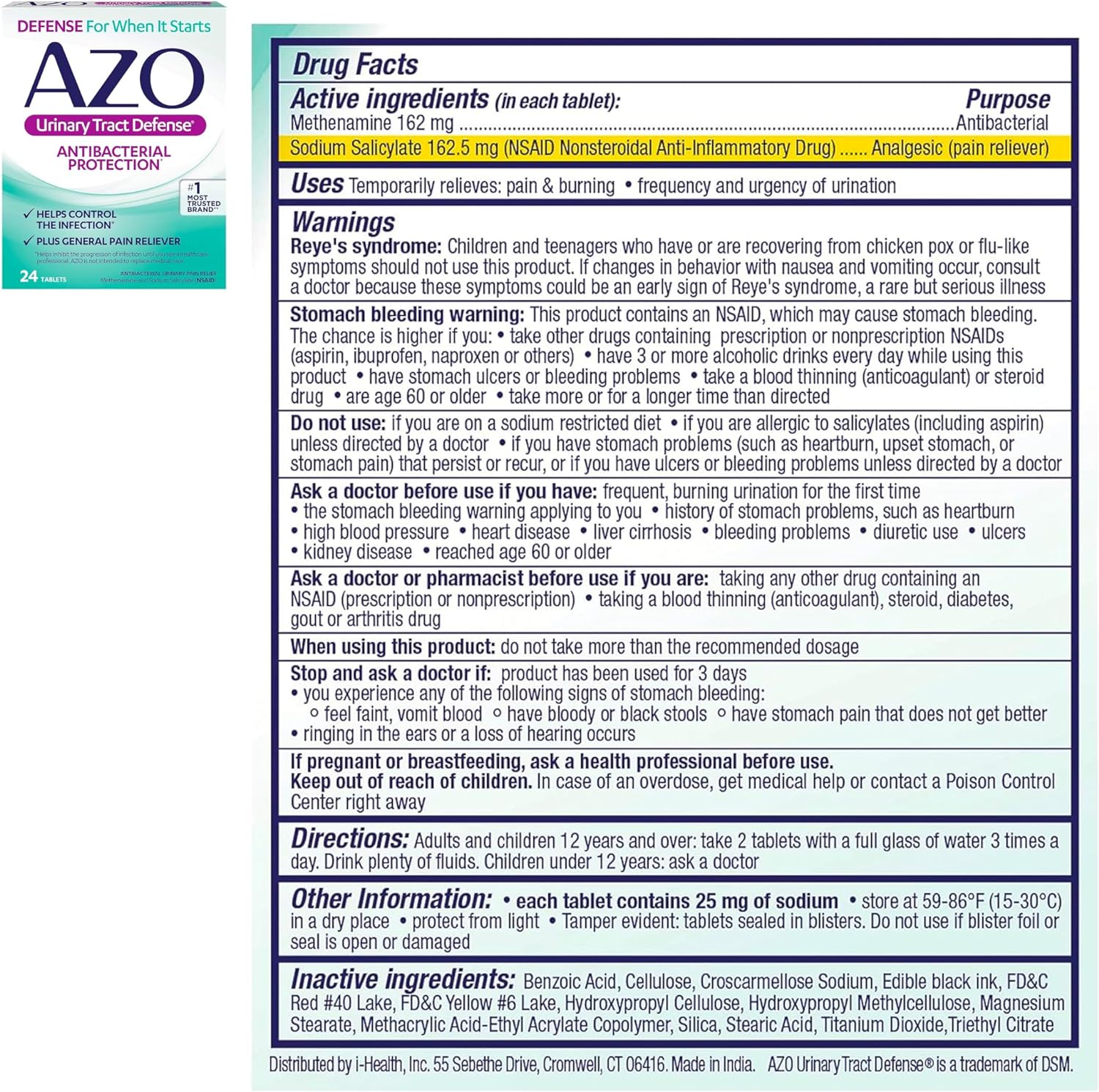 AZO Urinary Tract Defense Antibacterial Protection, Helps Control a UTI Until You Can See a Doctor, No. 1 Most Trusted Urinary Health Brand, 18 Count