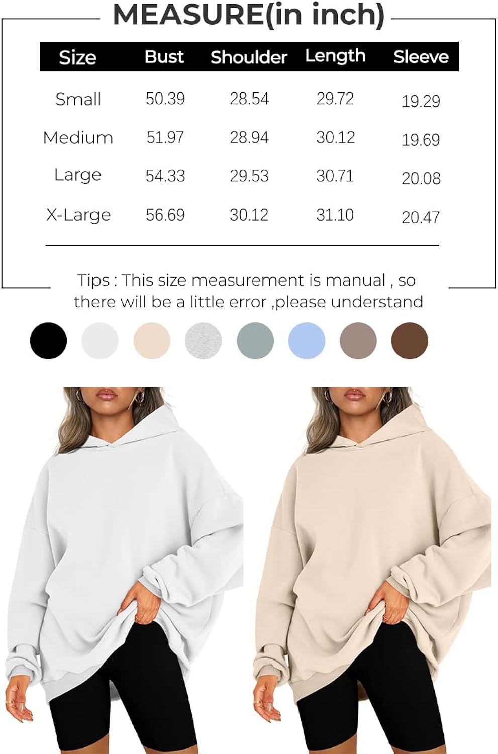 EFAN Womens Oversized Hoodies Sweatshirts Fleece Hooded Pullover Tops Sweaters Casual Comfy Fall Fashion Outfits Clothes 2023