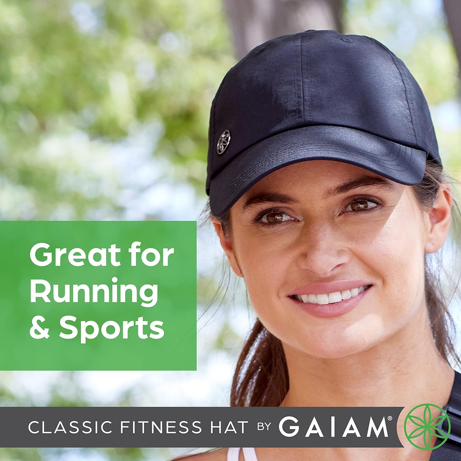 Gaiam Womens Classic Fitness Running Hat - Ponytail Hats with Quick-Dry Sweatband for Hiking  Summer Beach Vacation
