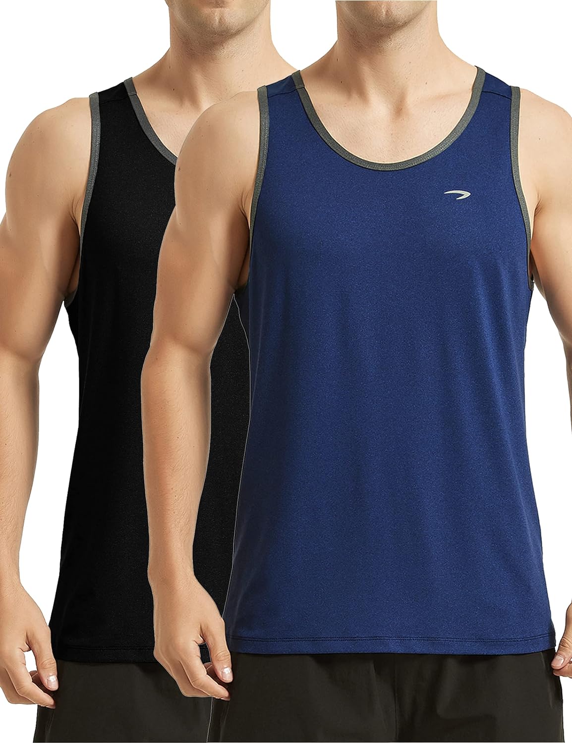 KPSUN Mens Quick Dry Sports Tank Tops Athletic Gym Bodybuilding Fitness Sleeveless Shirts for Beach Running Workout