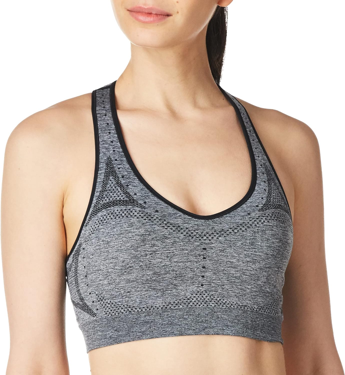 Seamless Racerback Moderate-Support Sports Bra with CoolDRI Moisture-Wicking